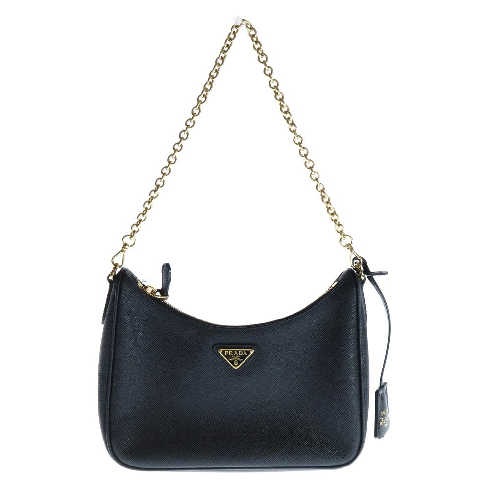 PRADA(プラダ) Re-Edition 2005 ショルダーバッグ トライアングルロゴ ブラック レザー 1BH204