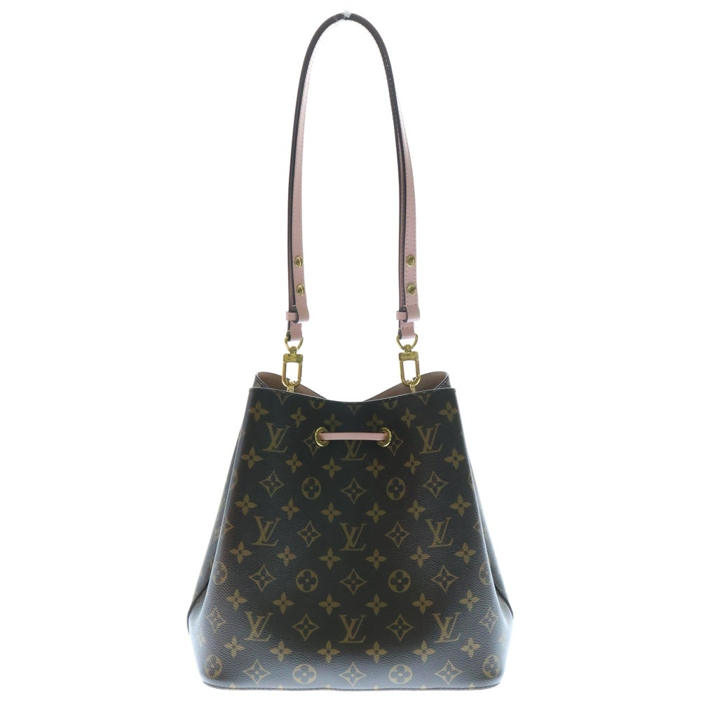 LOUIS VUITTON(ルイヴィトン) モノグラム ネオ・ノエ ショルダーストラップ ブラウン×ピンク ゴールド金具 PVC M44022