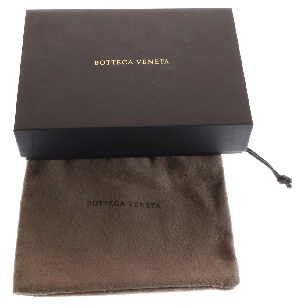 BOTTEGA VENETA(ボッテガヴェネタ) イントレチャート 二つ折り財布 コンパクトウォレット コインケース ブラウン キャメル レザー
