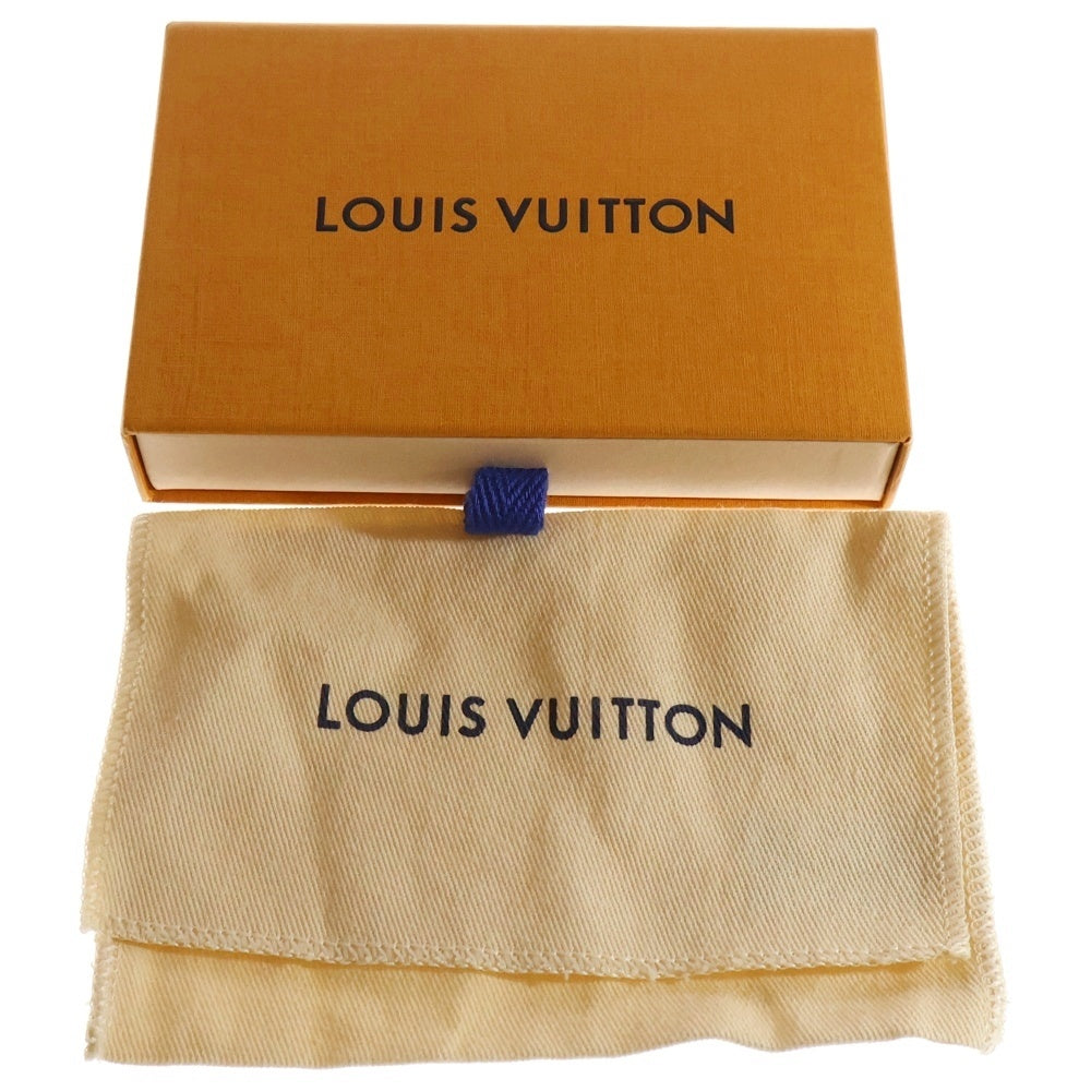 LOUIS VUITTON(ルイヴィトン) ノーティカル ノット モノグラム ロゴプレート レザー バッグチャーム アクセサリー ブルー/ゴールド M01816