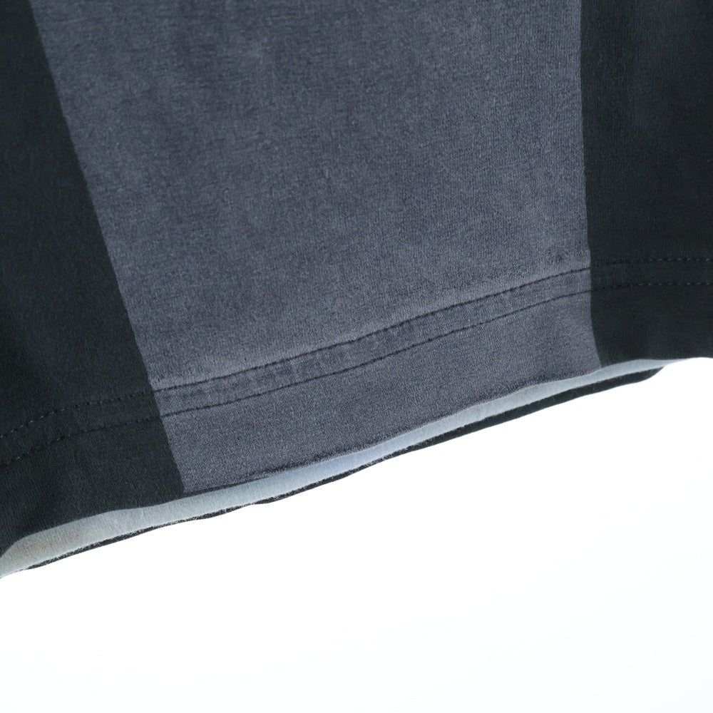 EMPORIO ARMANI(エンポリオアルマーニ) EAロゴプリント レイヤードデザイン クルーネック 半袖Tシャツ カットソー グレー
