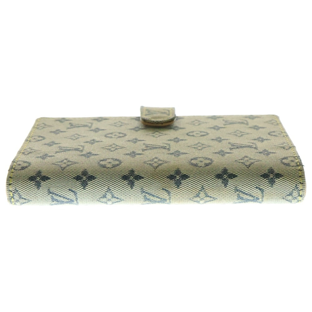 LOUIS VUITTON(ルイヴィトン) モノグラム ミニ アジェンダPM ブックカバー 手帳カバー バインダー ノート デニムブルー ゴールド金具 R20910