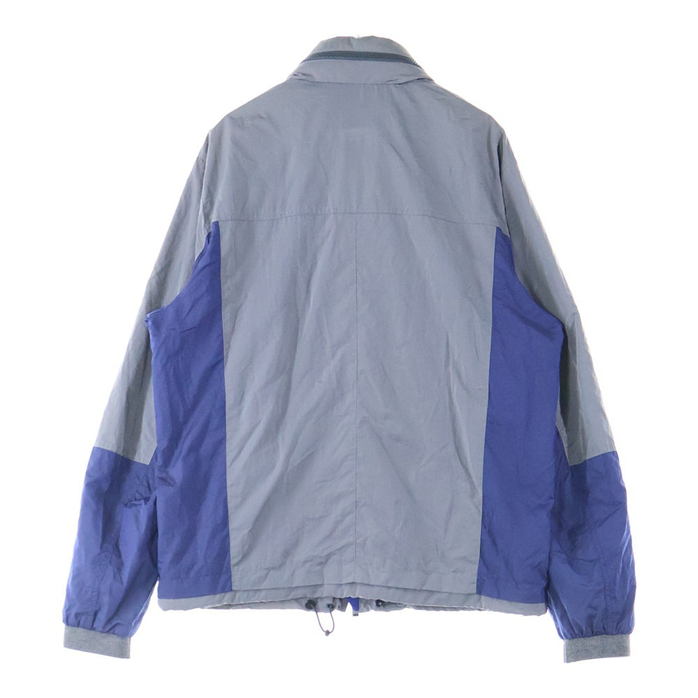 Ermenegildo Zegna(エルメネジルドゼニア) ラバー ワッペンロゴ ウールライニング フーデッド ジップアップ ナイロンジャケット ウィンドブレーカー グレー/レッド 7VU006 ZZT090