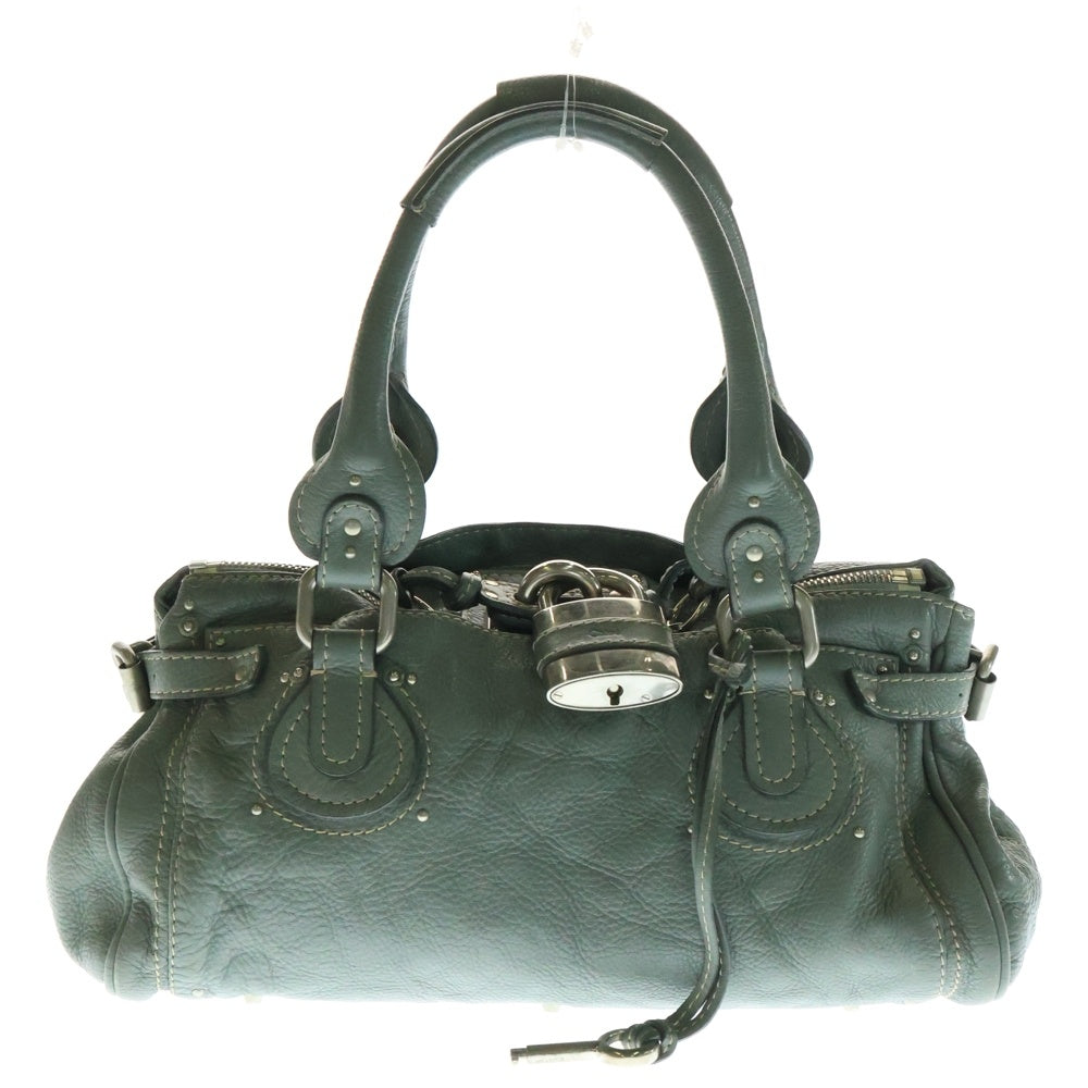 Chloe(クロエ) パディントン ハンドバッグ ライトブルー スモーキーブルー シルバー金具 レザー