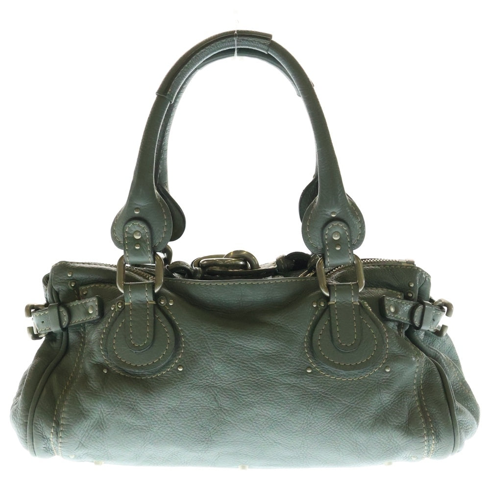 Chloe(クロエ) パディントン ハンドバッグ ライトブルー スモーキーブルー シルバー金具 レザー
