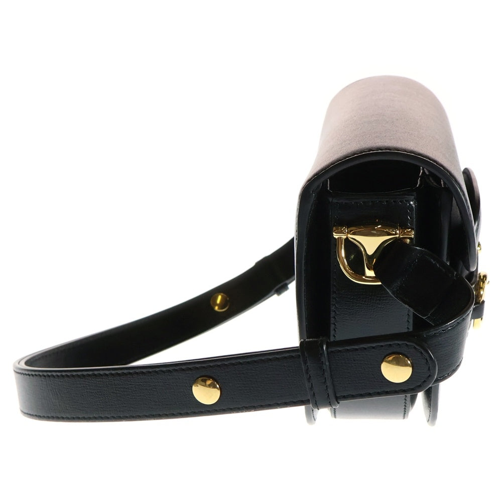 GUCCI(グッチ) ホースビット1955 ミニ ショルダーバッグ ブラック レザー ハンドバッグ 760191