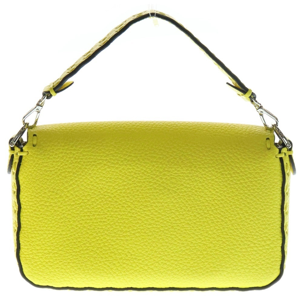 FENDI(フェンディ) バゲット ミニ セレリア イエロー レザー ショルダーバッグ ハンドバッグ 8BS017