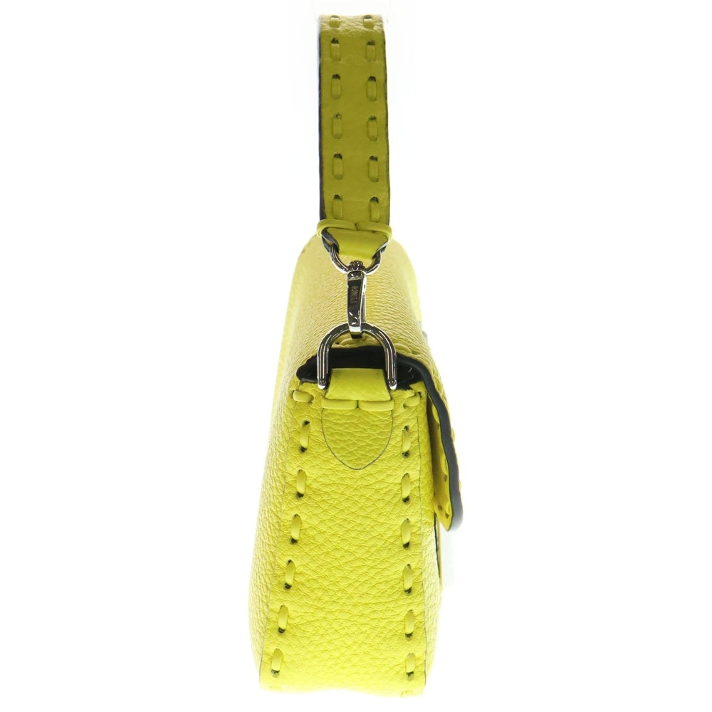 FENDI(フェンディ) バゲット ミニ セレリア イエロー レザー ショルダーバッグ ハンドバッグ 8BS017