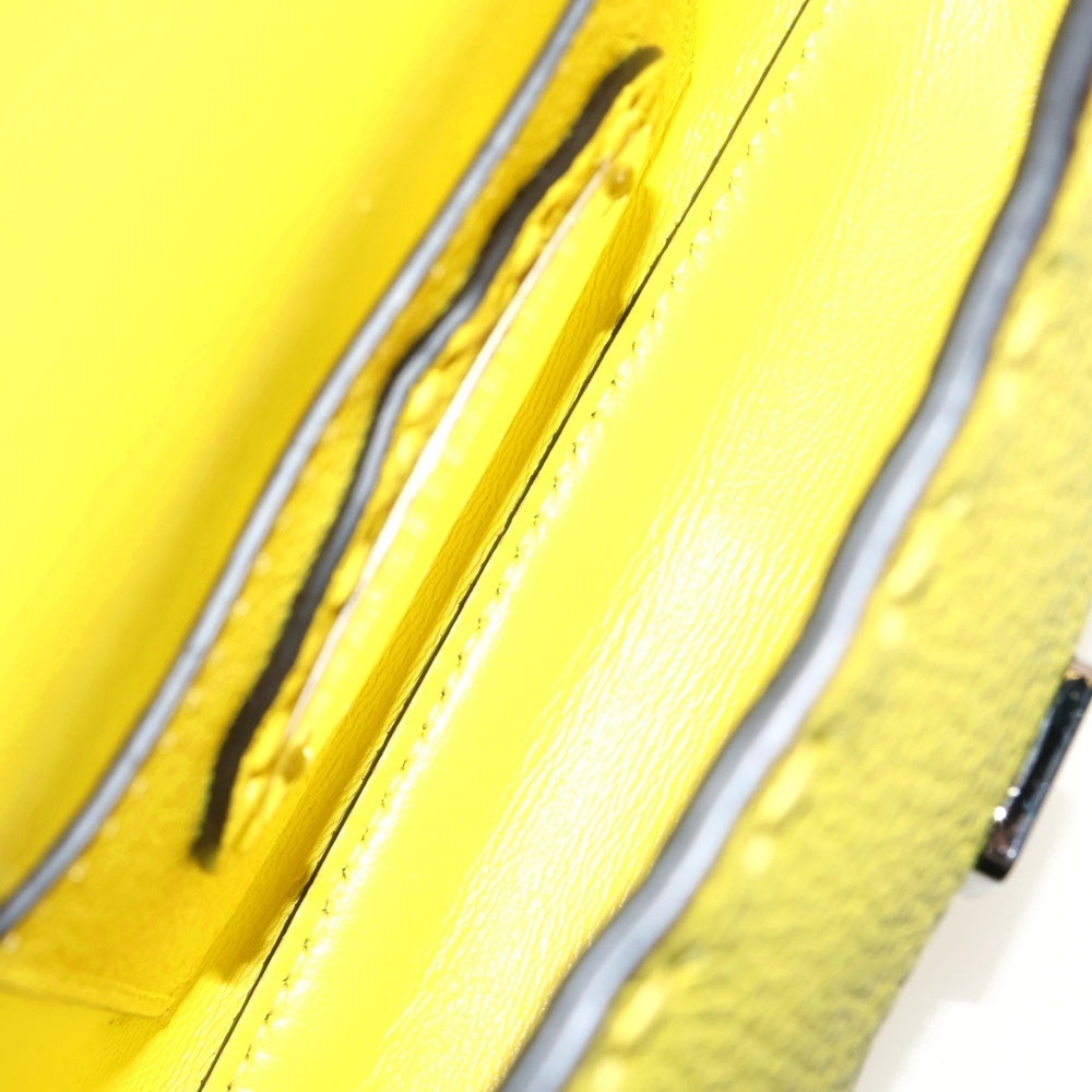 FENDI(フェンディ) バゲット ミニ セレリア イエロー レザー ショルダーバッグ ハンドバッグ 8BS017