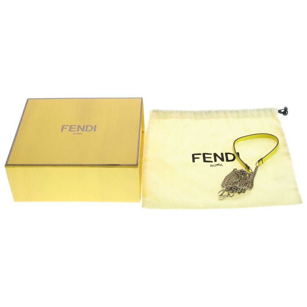 FENDI(フェンディ) バゲット ミニ セレリア イエロー レザー ショルダーバッグ ハンドバッグ 8BS017