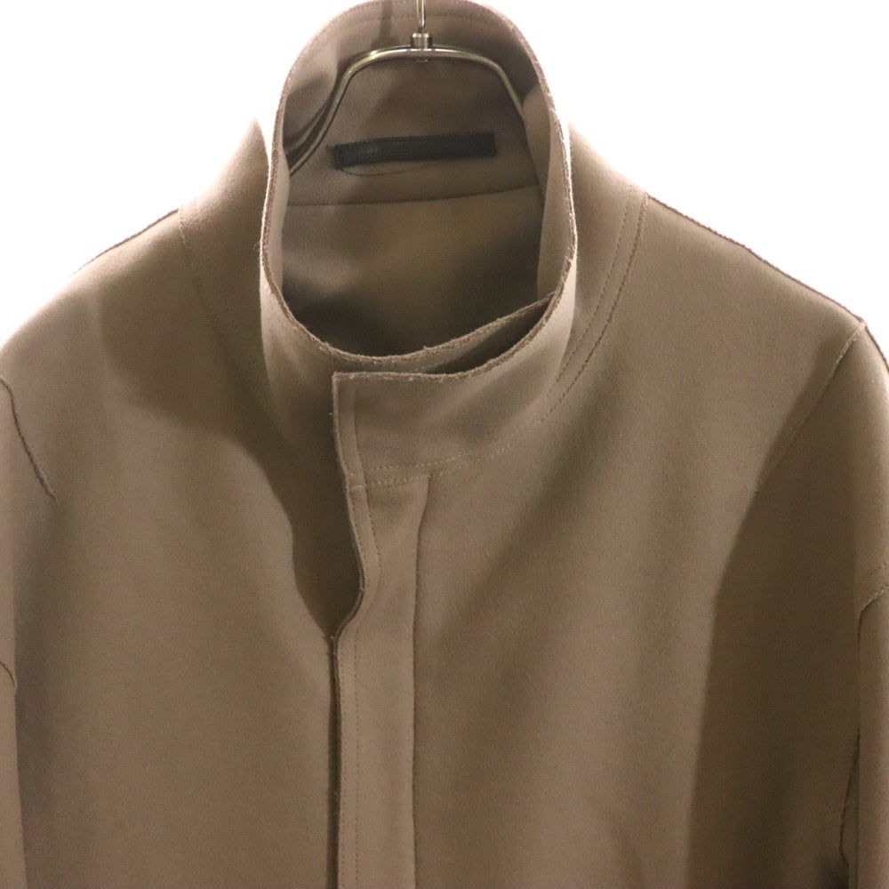 GIORGIO ARMANI(ジョルジオアルマーニ) ボンディング カシミヤ混 ウール ジップアップ ロング コート ベージュ USL16W US940