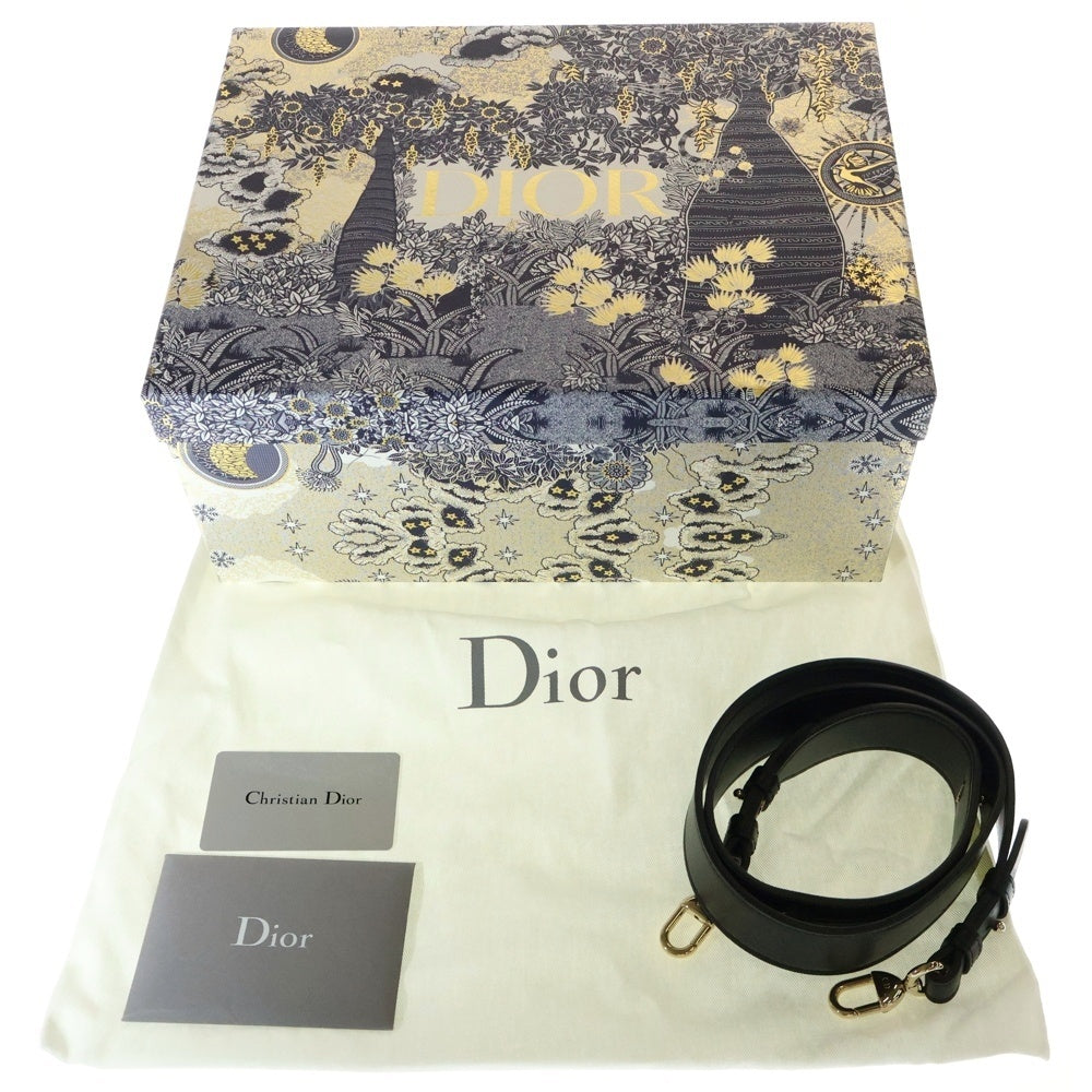 Christian Dior(クリスチャンディオール) LADY DIOR My ABCDior マイレディディオール スモール 2WAY レザーハンドバッグ ショルダーバッグ ブラック レディース