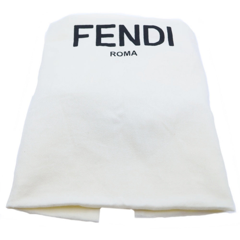 FENDI(フェンディ) ダイアゴナル カメラバッグ ショルダーバッグ ブラック×グレー シルバー金具 PVC×レザー 7M0286