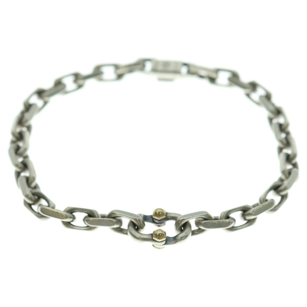 TIFFANY&Co(ティファニー) メイカーズ ナロー チェーン ブレスレット シルバー SV×YG 20.4g