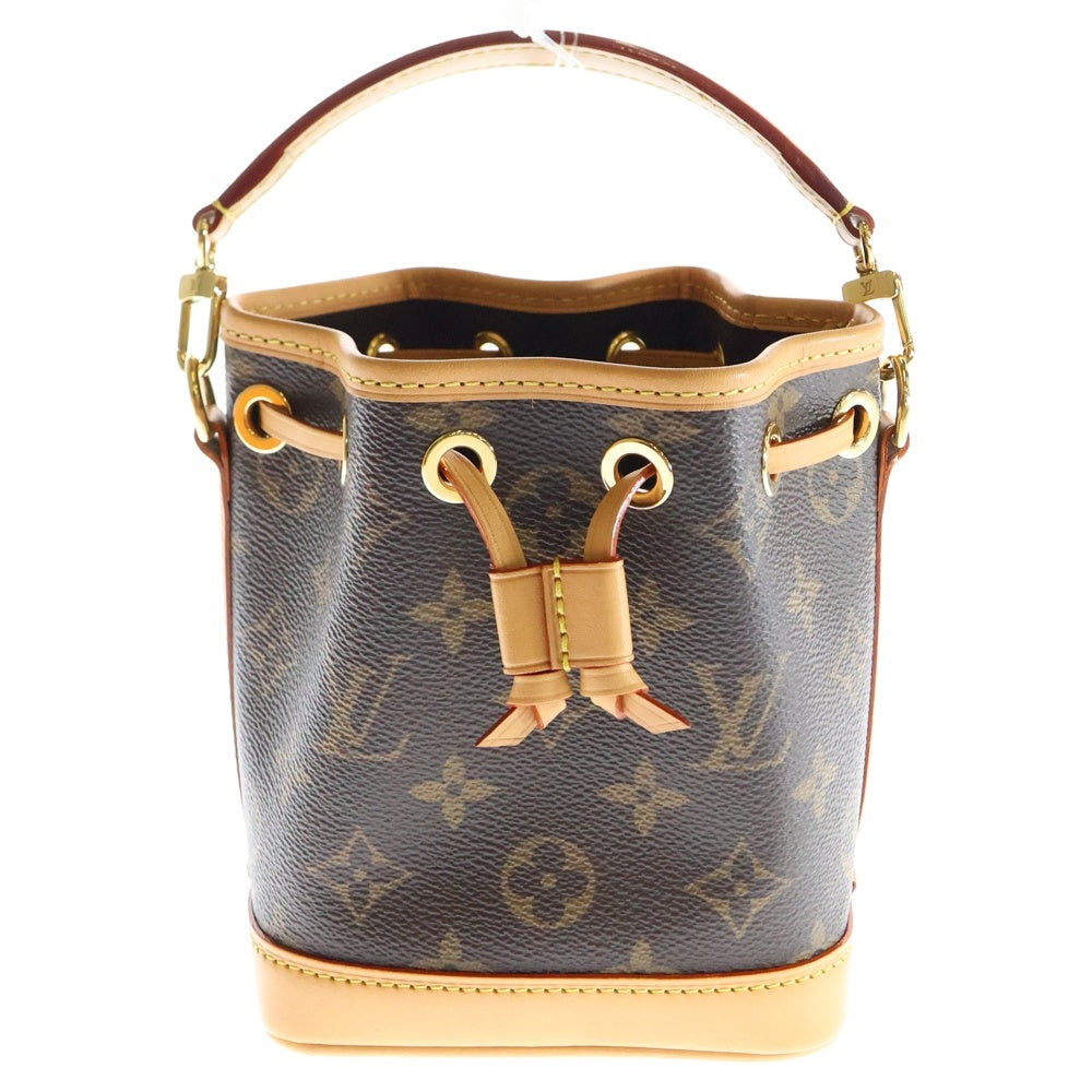 LOUIS VUITTON(ルイヴィトン) モノグラム ナノノエ 2WAY レザーハンドバッグ ショルダーバッグ ブラウン レディース