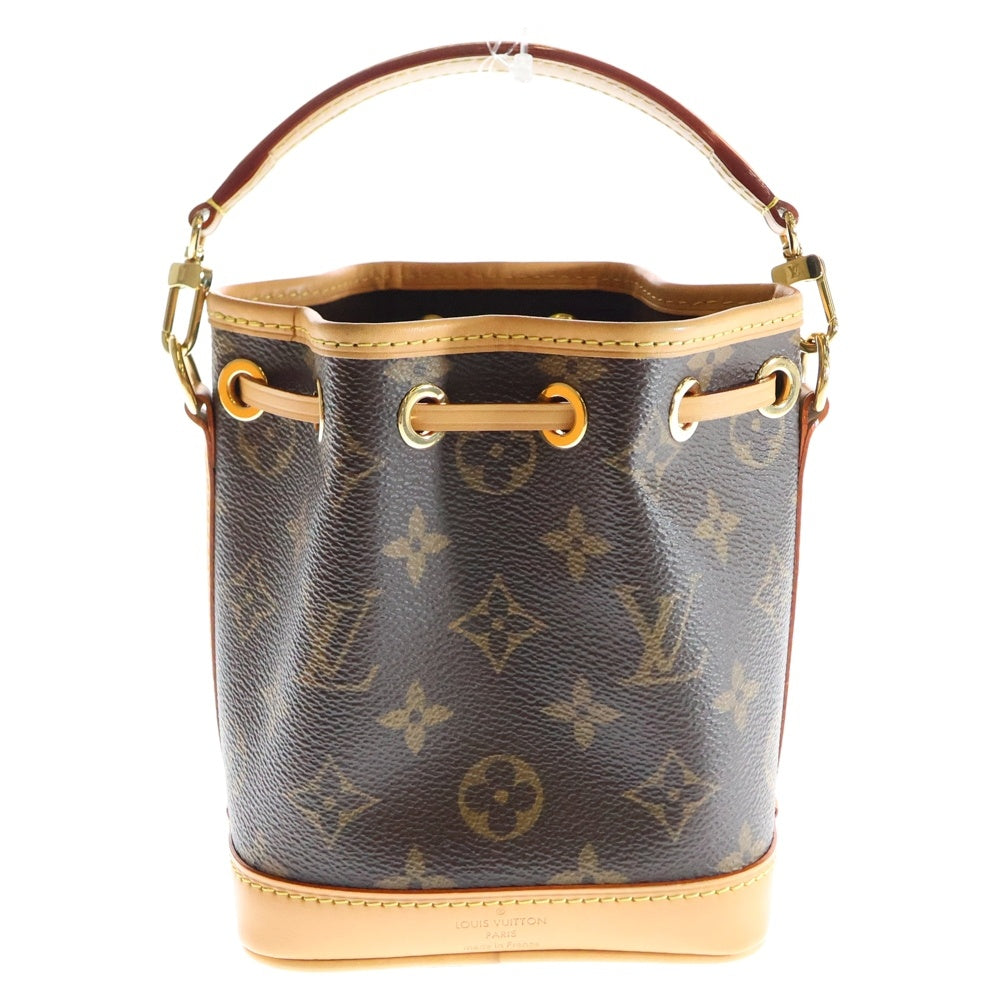 LOUIS VUITTON(ルイヴィトン) モノグラム ナノノエ 2WAY レザーハンドバッグ ショルダーバッグ ブラウン レディース