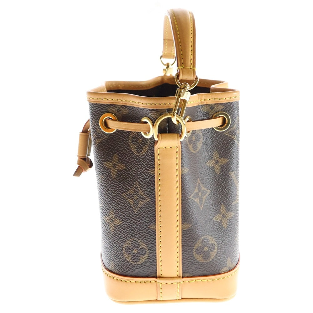 LOUIS VUITTON(ルイヴィトン) モノグラム ナノノエ 2WAY レザーハンドバッグ ショルダーバッグ ブラウン レディース