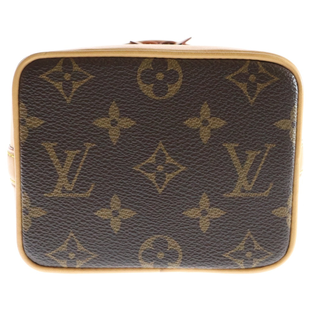 LOUIS VUITTON(ルイヴィトン) モノグラム ナノノエ 2WAY レザーハンドバッグ ショルダーバッグ ブラウン レディース