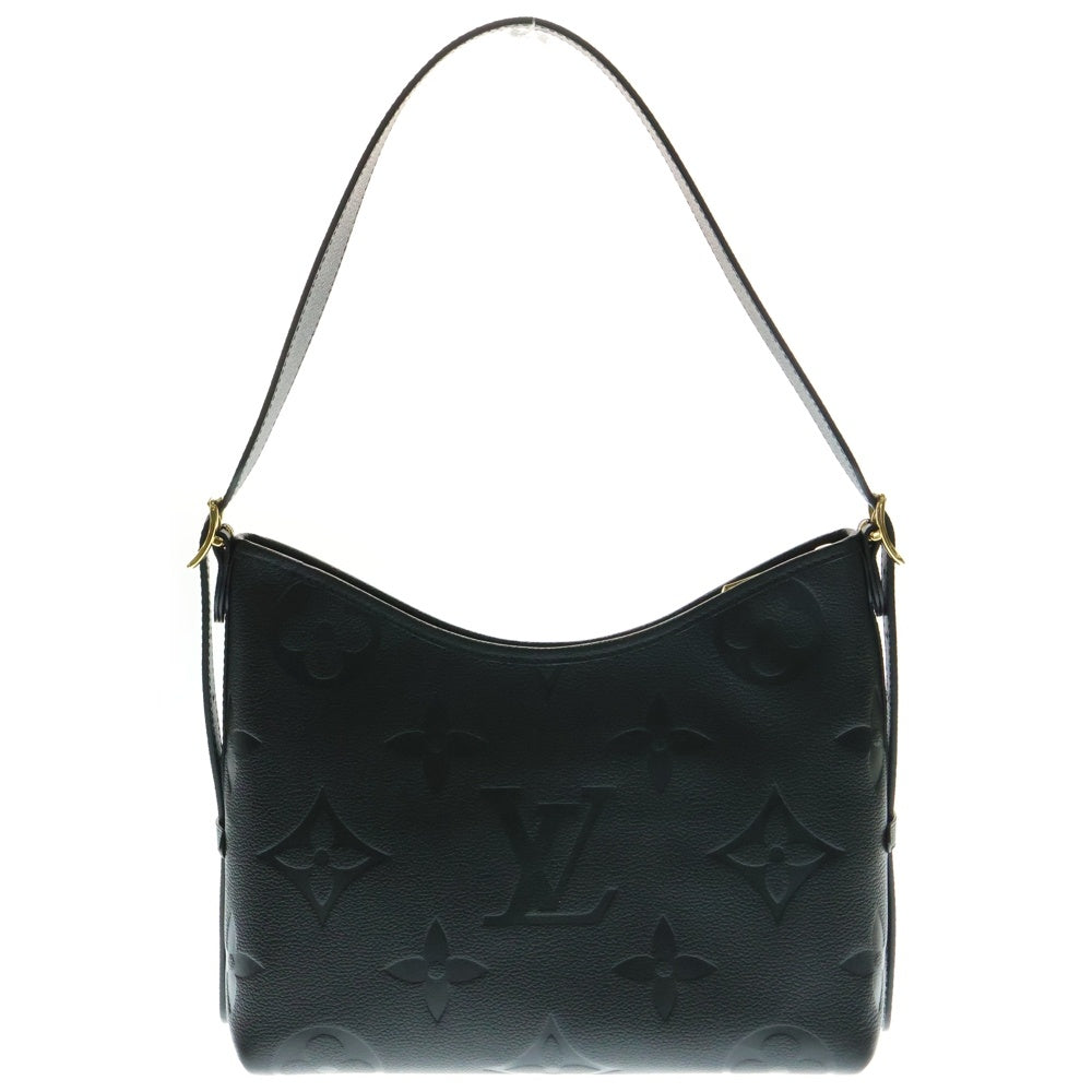 LOUIS VUITTON(ルイヴィトン) キャリオールジップNM モノグラム アンプラント ノワール エンボスレザー ショルダーバッグ ゴールド金具 ブラック M46288