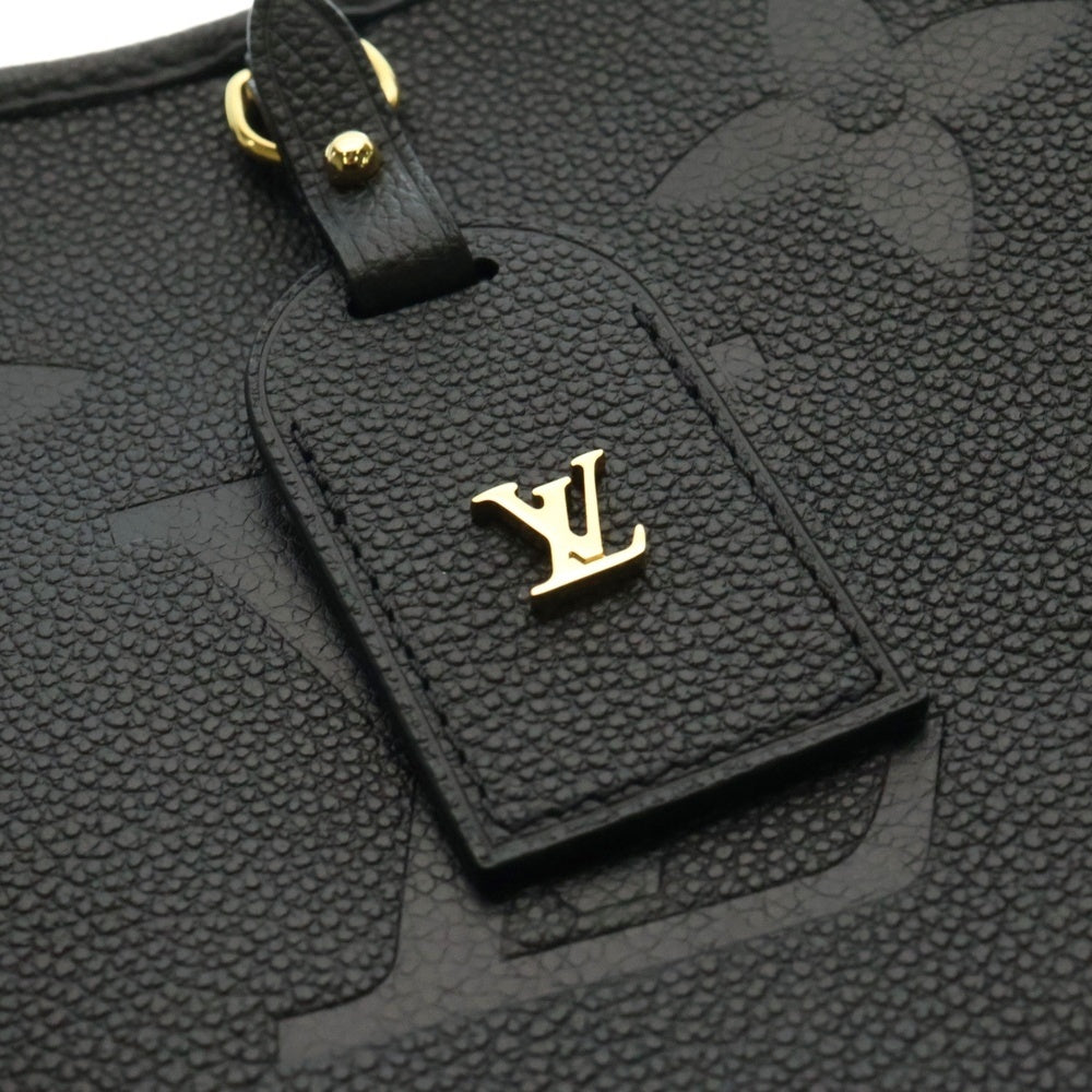 LOUIS VUITTON(ルイヴィトン) キャリオールジップNM モノグラム アンプラント ノワール エンボスレザー ショルダーバッグ ゴールド金具 ブラック M46288