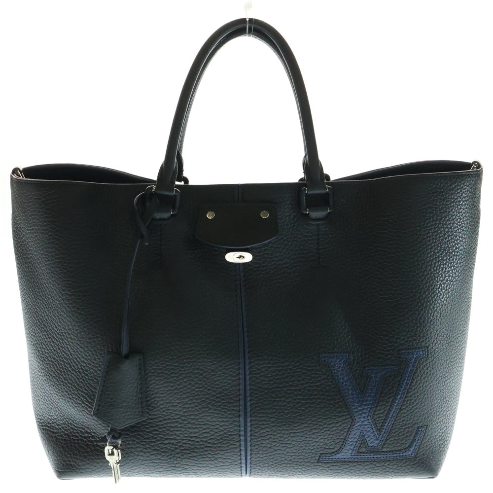 LOUIS VUITTON(ルイヴィトン) ペルネル ハンドバッグ トートバッグ ブラック×ブルー ノワール トリヨンレザー シルバー金具 M54778 レディース