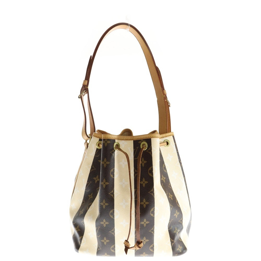 LOUIS VUITTON(ルイヴィトン) モノグラム レイユール プチノエ ハンドバッグ トートバッグ アイボリー×ブラウン ゴールド金具 レザー×PVC M40564