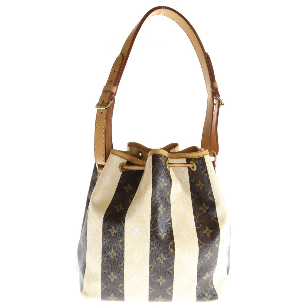 LOUIS VUITTON(ルイヴィトン) モノグラム レイユール プチノエ ハンドバッグ トートバッグ アイボリー×ブラウン ゴールド金具 レザー×PVC M40564