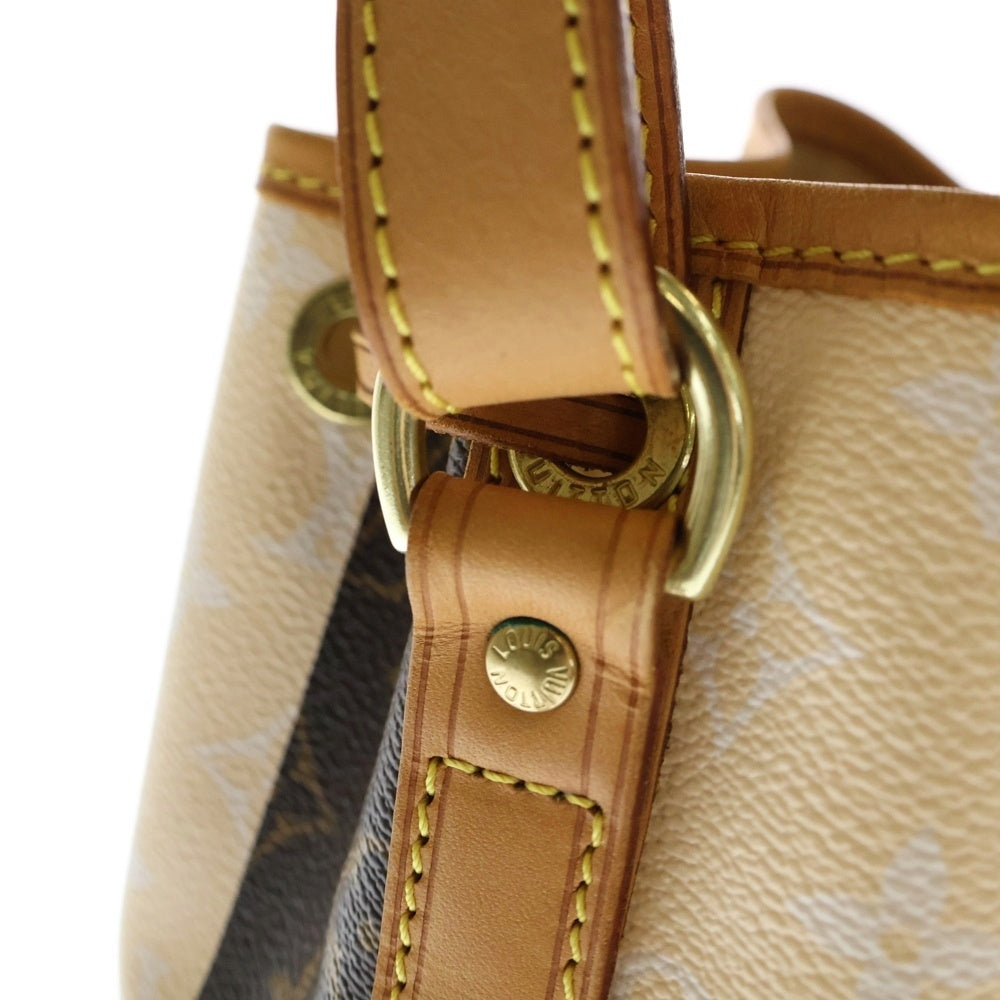 LOUIS VUITTON(ルイヴィトン) モノグラム レイユール プチノエ ハンドバッグ トートバッグ アイボリー×ブラウン ゴールド金具 レザー×PVC M40564