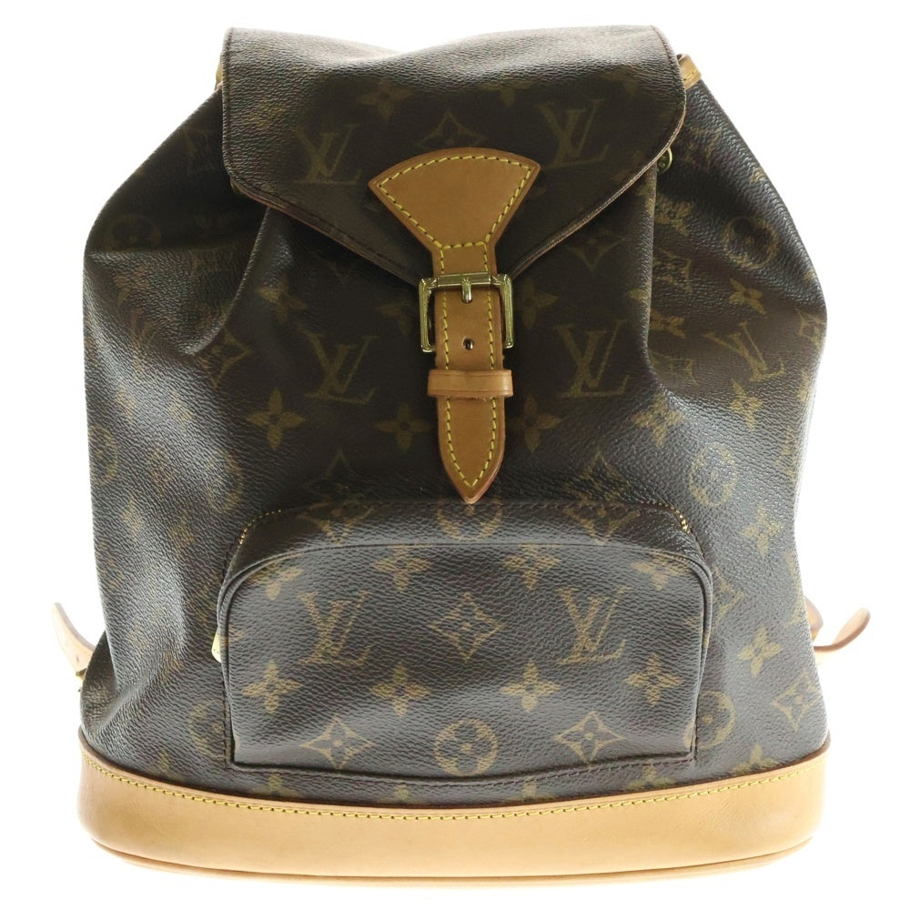 LOUIS VUITTON(ルイヴィトン) モノグラム モンスリMM バックパック リュック ブラウン PVCレザー M51136
