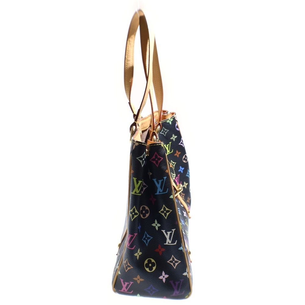 LOUIS VUITTON(ルイヴィトン) モノグラムマルチカラー オーレリアMM ハンドバッグ トートバッグ ブラック レザー×PVC ゴールド金具 M40095