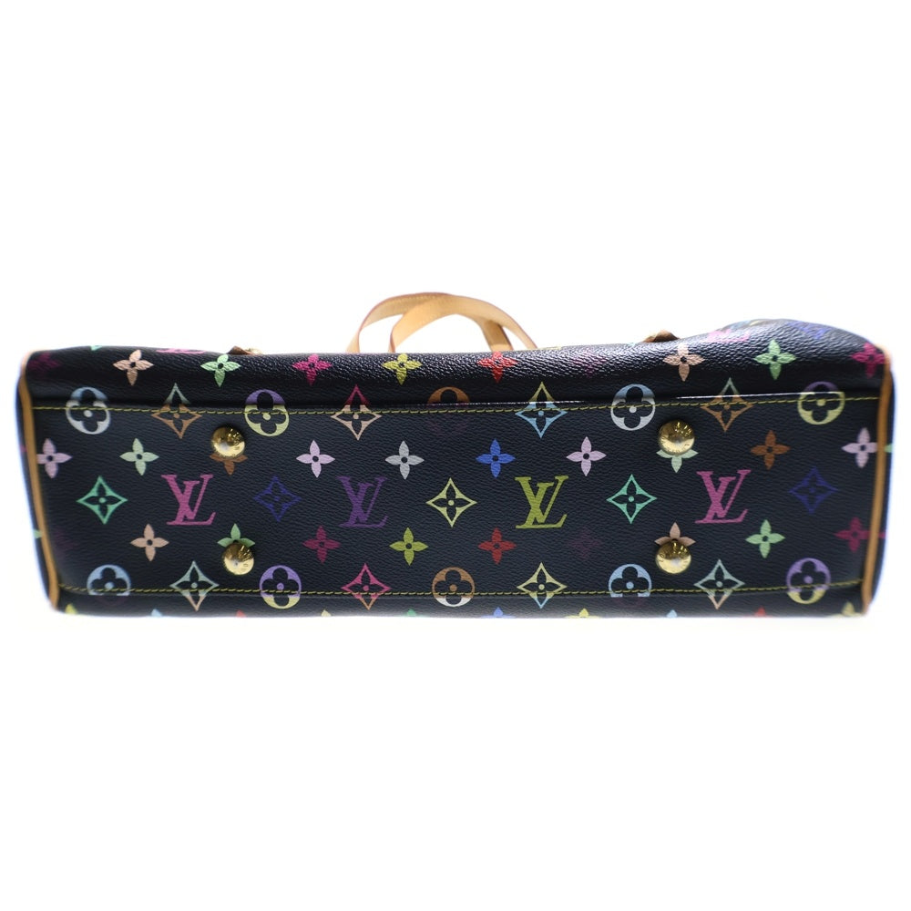 LOUIS VUITTON(ルイヴィトン) モノグラムマルチカラー オーレリアMM ハンドバッグ トートバッグ ブラック レザー×PVC ゴールド金具 M40095