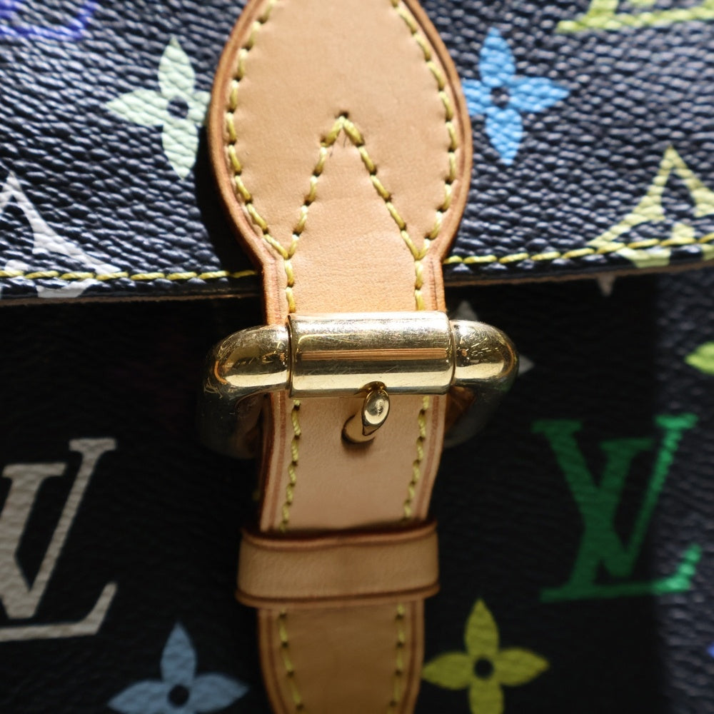 LOUIS VUITTON(ルイヴィトン) モノグラムマルチカラー オーレリアMM ハンドバッグ トートバッグ ブラック レザー×PVC ゴールド金具 M40095