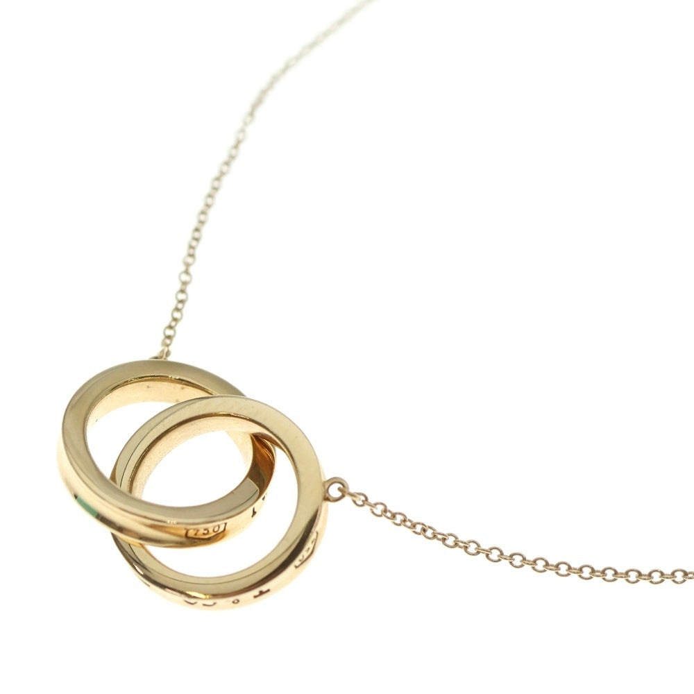TIFFANY & Co.(ティファニー) 1837 インタロッキング サークル ネックレス Au750 K18 PG ピンクゴールド ペンダント レディース