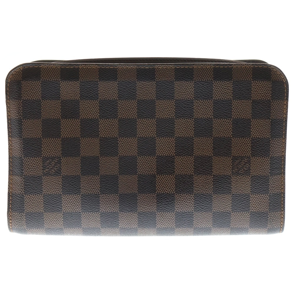 LOUIS VUITTON(ルイヴィトン) サンルイ ダミエ PVC レザー クラッチ セカンドバッグ ゴールド金具 ブラウン N51993