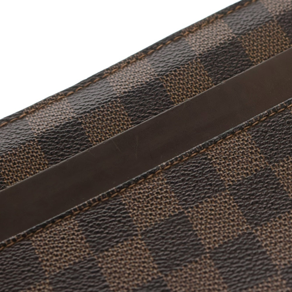 LOUIS VUITTON(ルイヴィトン) サンルイ ダミエ PVC レザー クラッチ セカンドバッグ ゴールド金具 ブラウン N51993