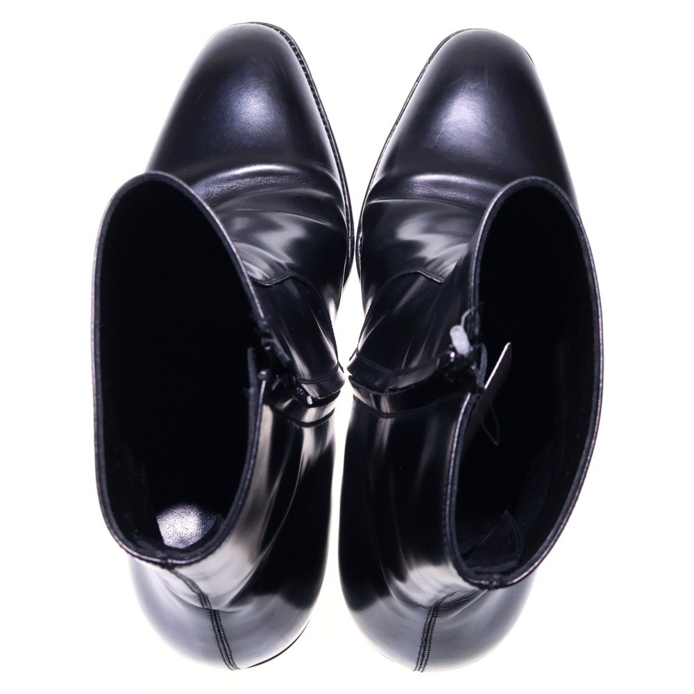 SAINT LAURENT PARIS(サンローランパリ) エディ期 WYATT 60 ワイアット サイドジップ レザー ハイカット シューズ ショートブーツ ブラック 442258