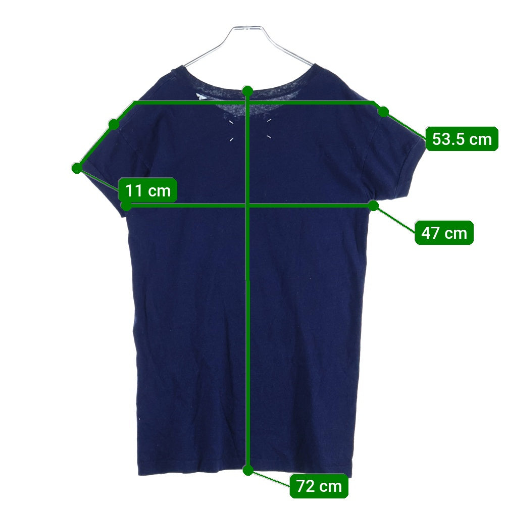 Maison Margiela 1 10(メゾンマルジェラ 1 10) 21SS カレンダープリント クルーネック 半袖Tシャツ カットソー ネイビー/インディゴ S50GC0648