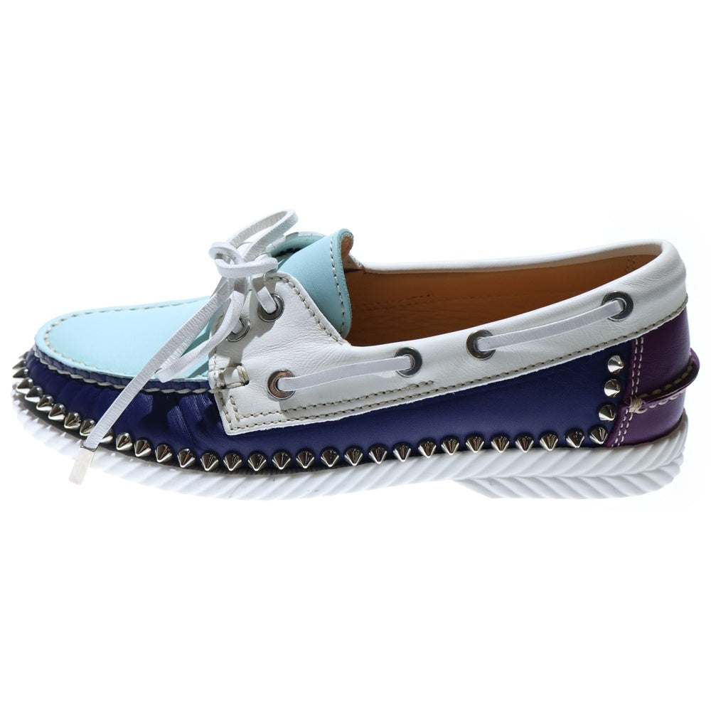 CHRISTIAN LOUBOUTIN(クリスチャンルブタン) デッキスニーカー スタッズ マルチカラー レザー 35 1/2