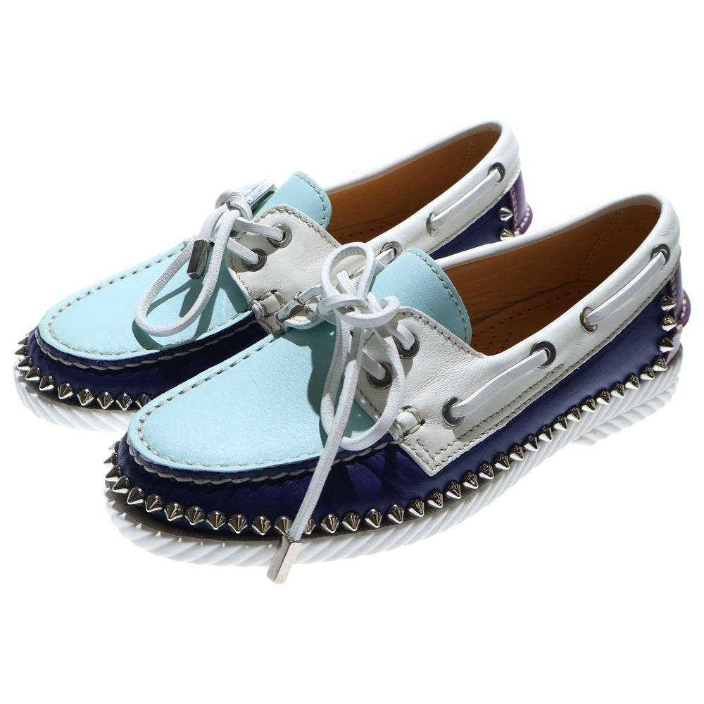CHRISTIAN LOUBOUTIN(クリスチャンルブタン) デッキスニーカー スタッズ マルチカラー レザー 35 1/2