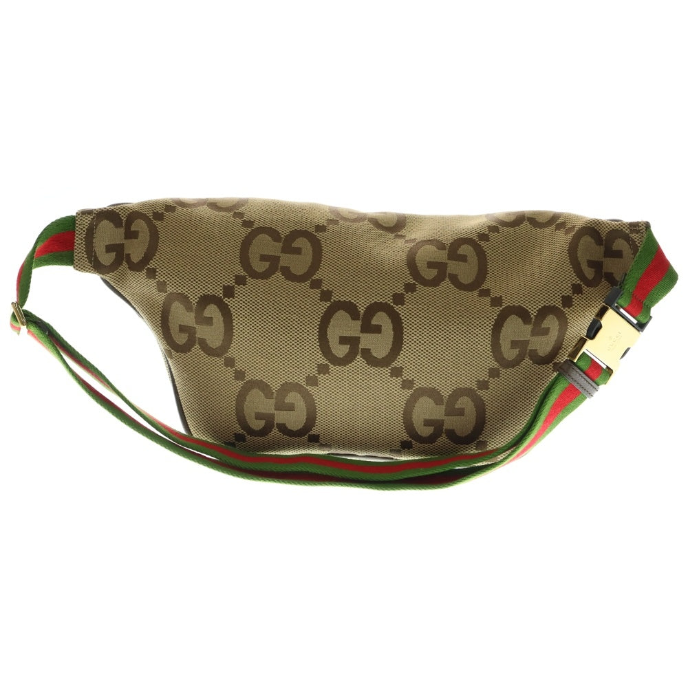 GUCCI(グッチ) ジャンボGG ウエストバッグ ベージュ キャンバス ショルダーバッグ 696031