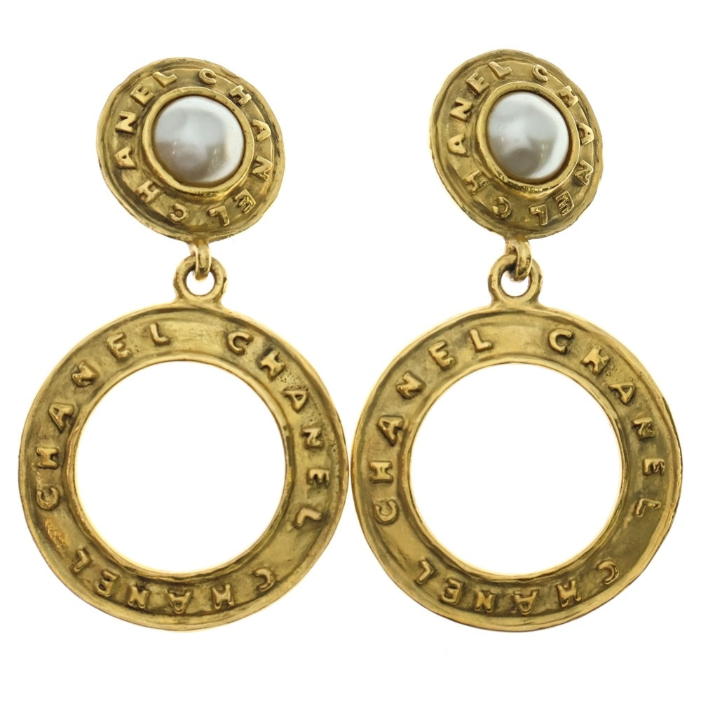 CHANEL(シャネル) ロゴ パールイヤリング ゴールド GP 26 レディース