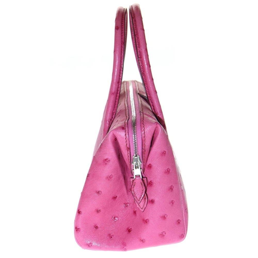 HERMES(エルメス) パリボンベイ27 ハンドバッグ レザー フューシャピンク シルバー金具 □J刻印