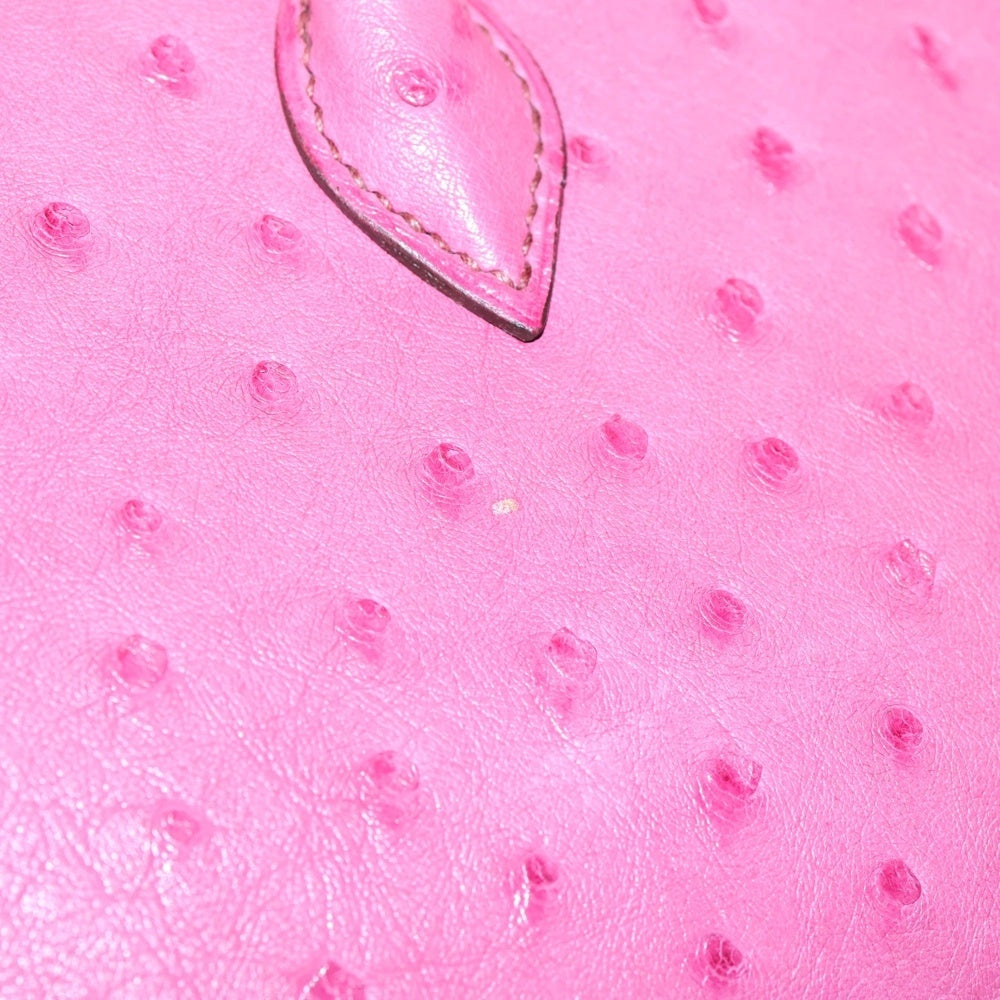 HERMES(エルメス) パリボンベイ27 ハンドバッグ レザー フューシャピンク シルバー金具 □J刻印