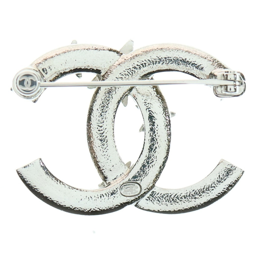 CHANEL(シャネル) ココマーク スターラインストーン パール ブローチ ピンバッジ シルバー