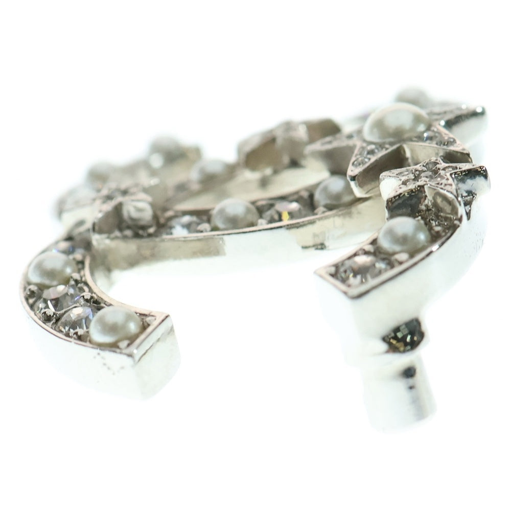 CHANEL(シャネル) ココマーク スターラインストーン パール ブローチ ピンバッジ シルバー