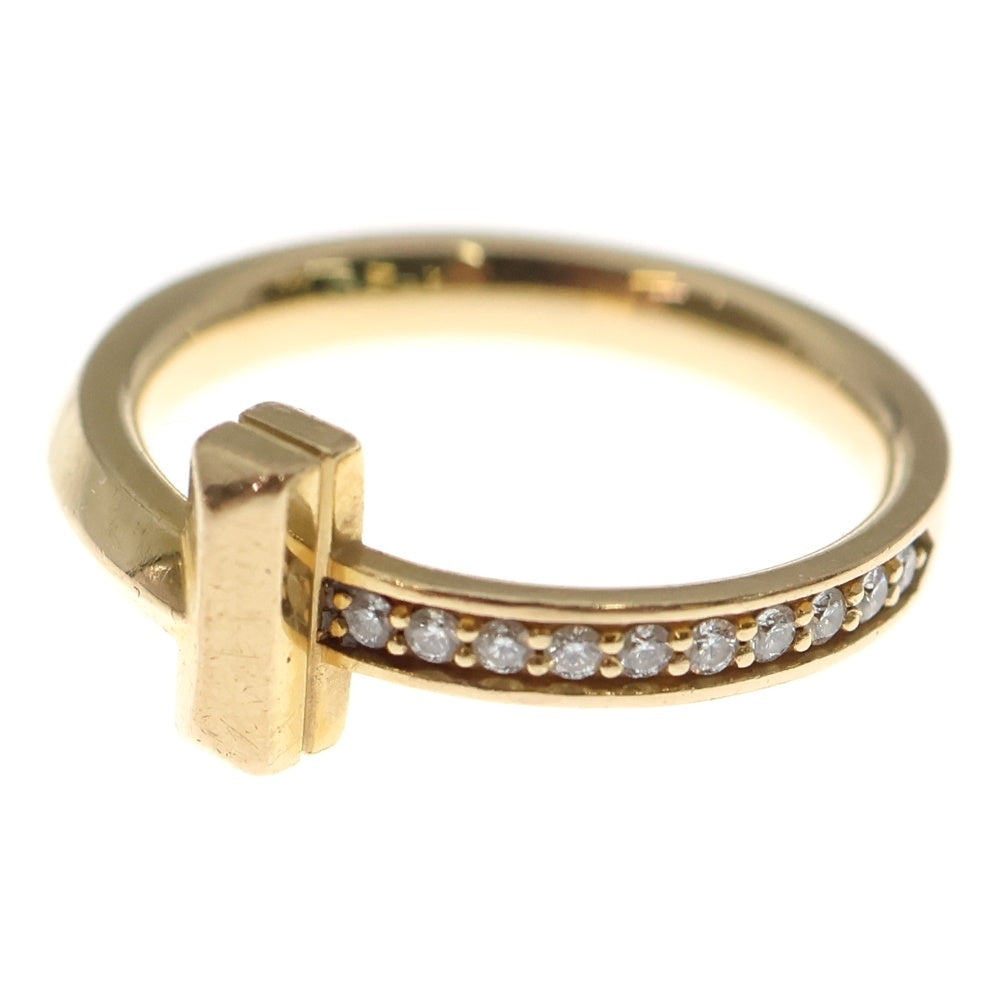 TIFFANY & Co.(ティファニー) Tワン ナロー ダイヤリング イエローゴールド K18YG 約9号 ジュエリー