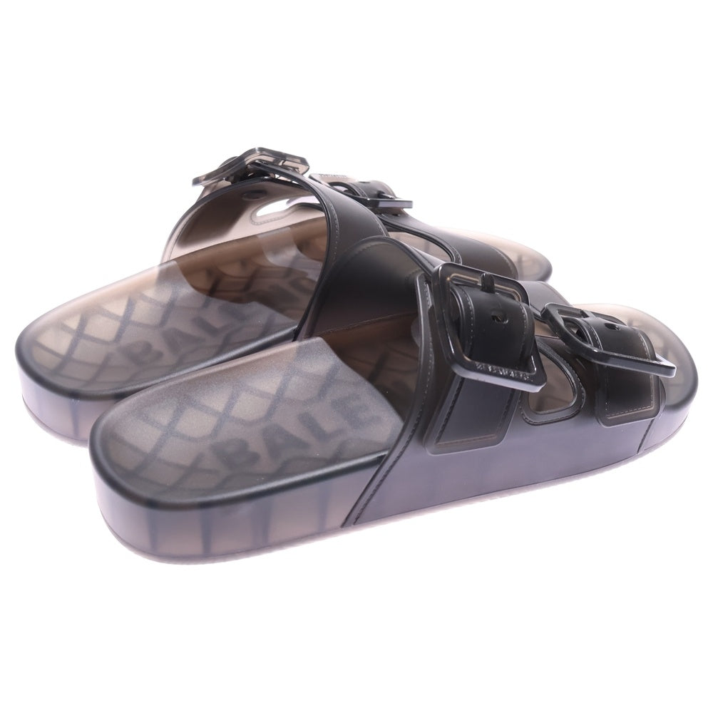 BALENCIAGA(バレンシアガ) MALLORCA マヨルカ クリア ベルトデザイン フラットサンダル シューズ ブラック 656937