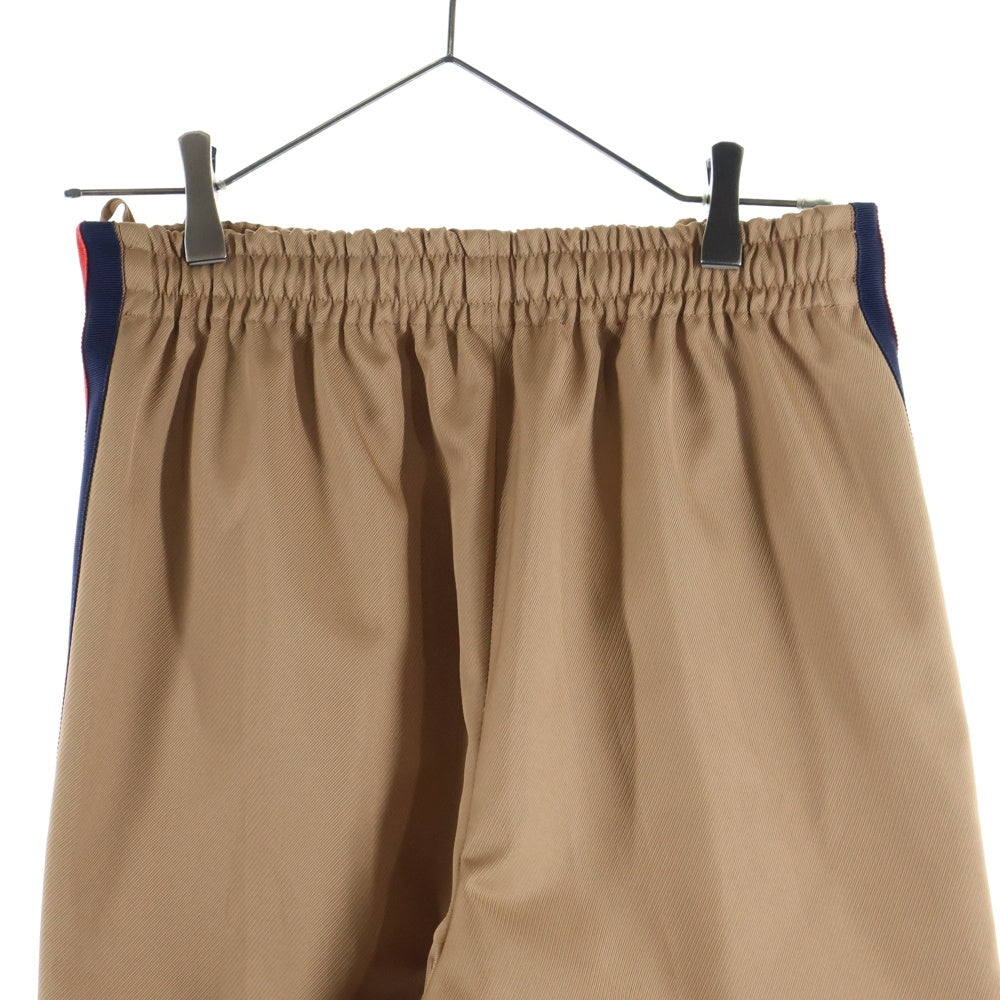 GUCCI(グッチ) シェリーライン 裾ジップ センタープレス ストレート パンツ ベージュ 757335