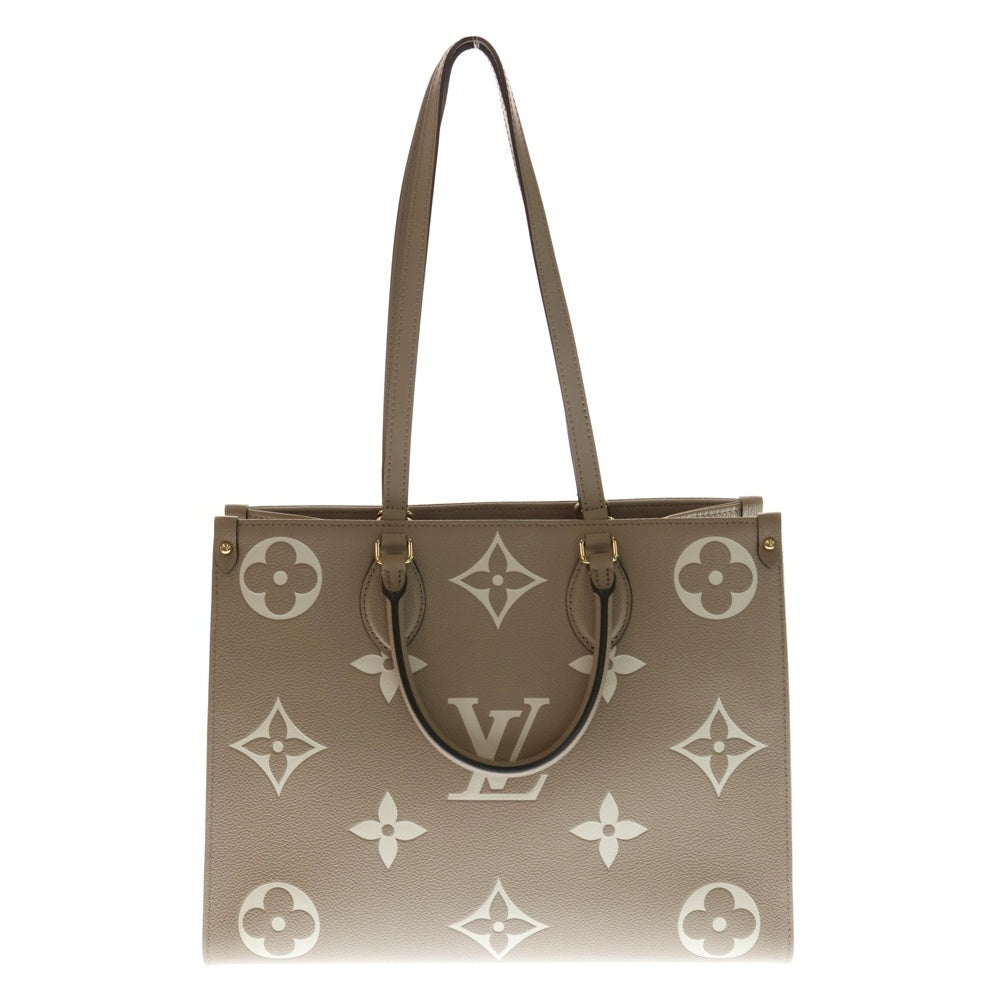 LOUIS VUITTON(ルイヴィトン) モノグラムアンプラント オンザゴーMM トゥルトレール/クレーム トートバッグ ハンドバッグ ベージュ×アイボリー レザー M45494 ゴールド金具