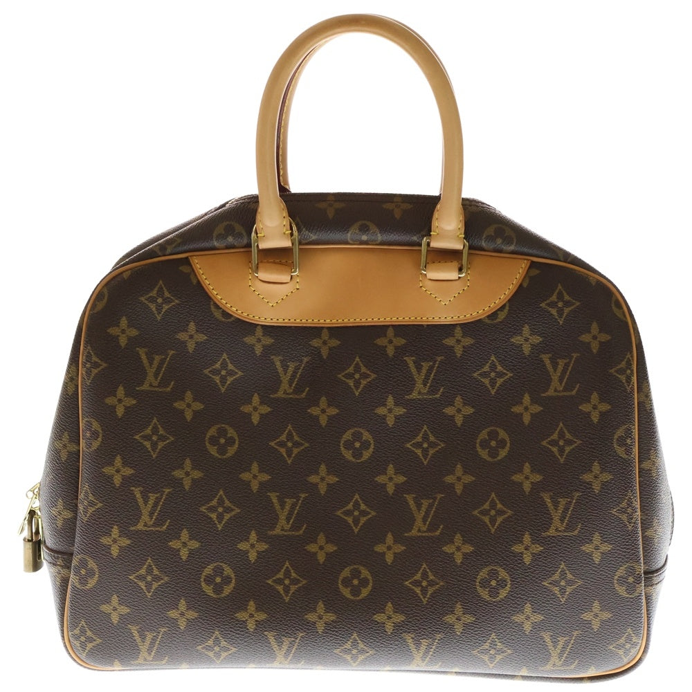 LOUIS VUITTON(ルイヴィトン) ドーヴィル モノグラム PVC レザー ハンドバッグ ゴールド金具 ブラウン M47270